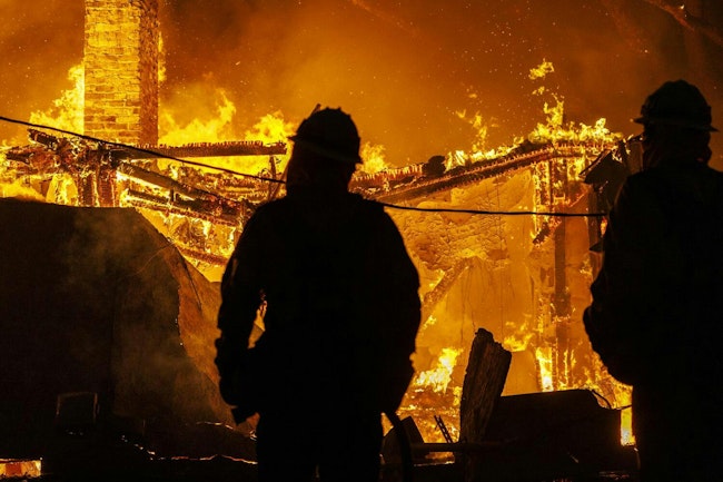 Firefighters battled the destructive Eaton Fire in January.