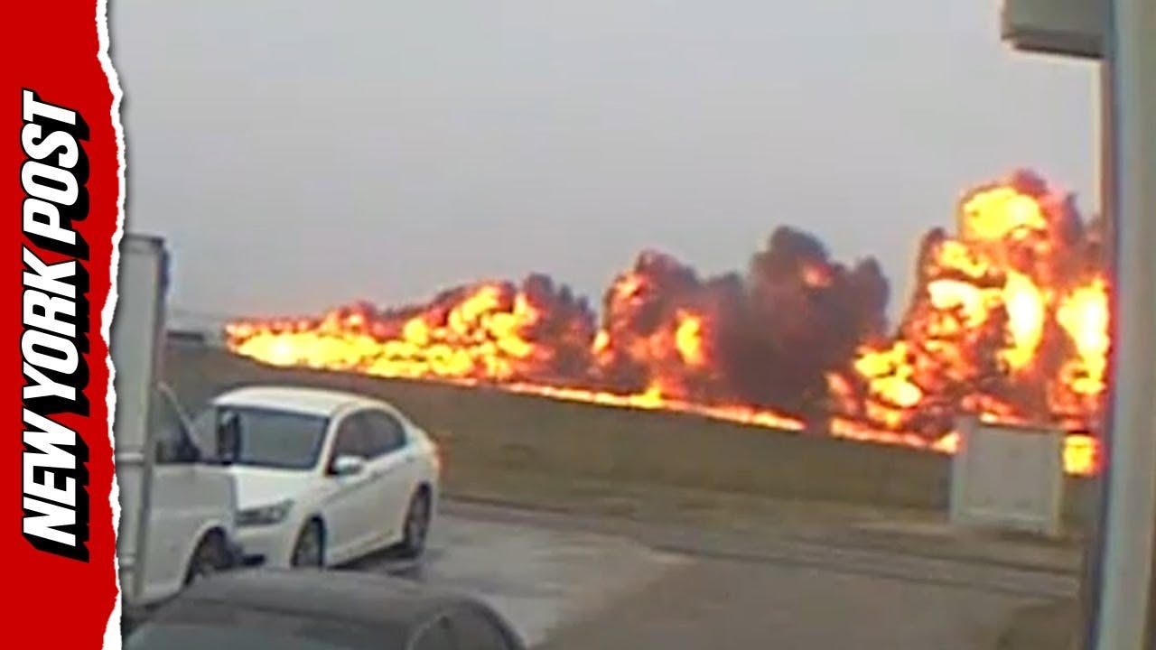 WATCH: Video Captures Moment Nascar Driver's Plane Burst Into Flames