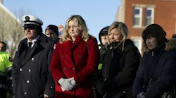 Amanda Capuano and her mother, Julie, daughter and wife of fallen firefighter Daniel V. Capuano, stand with members of the Chicago Fire Department during the bell-ringing ceremony marking the 10-year anniversary of his death on Dec. 14, 2025. Amanda Capuano and her mother, Julie, daughter and wife of fallen firefighter Daniel V. Capuano, stand with members of the Chicago Fire Department during the bell-ringing ceremony marking the 10-year anniversary of his death on Dec. 14, 2025.