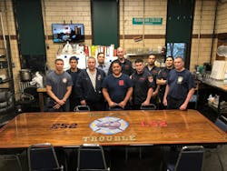 FireStationFurniture.com turned a contentious situation among members for designing the look of the table for the kitchen of the Engine 52/Ladder 52 firehouse into a collaborative endeavor that resulted in universal pride. FireStationFurniture.com turned a contentious situation among members for designing the look of the table for the kitchen of the Engine 52/Ladder 52 firehouse into a collaborative endeavor that resulted in universal pride.