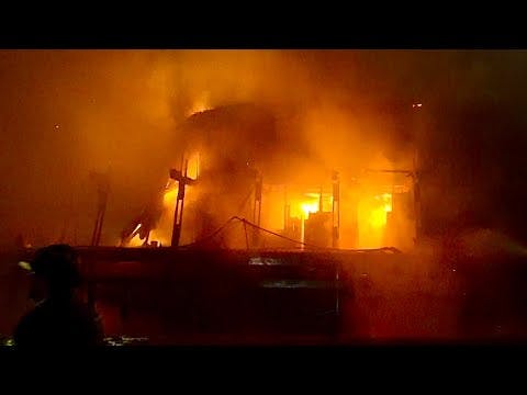 FDNY Queens 3rd Alarm Box 1464 Heavy Fire Throughout a Beach Cabana Exterior Operations