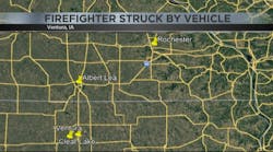 Ventura, IA, Firefighter Struck by Vehicle That Drove Through Crash Scene Ventura, IA, Firefighter Struck by Vehicle That Drove Through Crash Scene