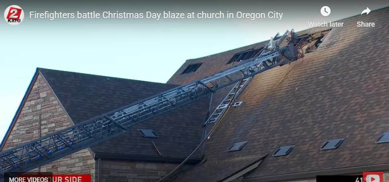 Clackamas Firefighters Battle Church Fire