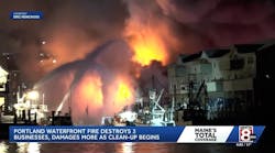 Portland, ME, Firefighters Use Fire Boat to Contain 3-Alarm Wharf Fire Portland, ME, Firefighters Use Fire Boat to Contain 3-Alarm Wharf Fire