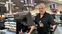 David Dunville, who works at VG’s Grocery in Fenton, MI, received the 2025 SpartanNash Circle of Excellence award earlier this year. Dunville's leg was amputated after two dozen surgeries following injuries he sustained in a collapse as a Hartland firefighter in 1999. David Dunville, who works at VG’s Grocery in Fenton, MI, received the 2025 SpartanNash Circle of Excellence award earlier this year. Dunville's leg was amputated after two dozen surgeries following injuries he sustained in a collapse as a Hartland firefighter in 1999.