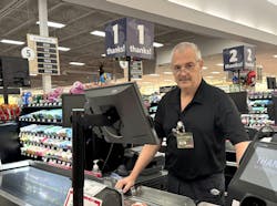 David Dunville, who works at VG’s Grocery in Fenton, MI, received the 2025 SpartanNash Circle of Excellence award earlier this year. Dunville's leg was amputated after two dozen surgeries following injuries he sustained in a collapse as a Hartland firefighter in 1999. David Dunville, who works at VG’s Grocery in Fenton, MI, received the 2025 SpartanNash Circle of Excellence award earlier this year. Dunville's leg was amputated after two dozen surgeries following injuries he sustained in a collapse as a Hartland firefighter in 1999.