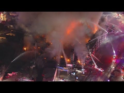 Evacuation alerts issued due to large fire at Denver apartment building under construction