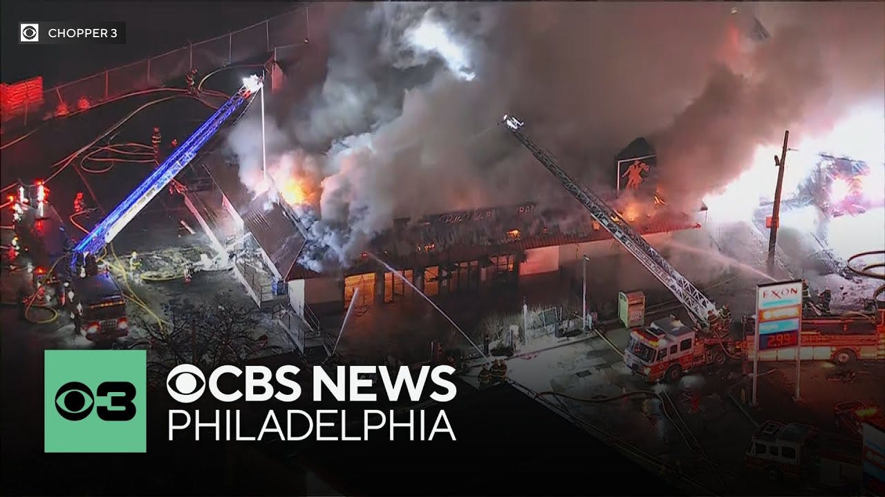 Fire burning at restaurant in Feltonville section of Philadelphia