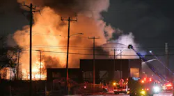 Detroit firefighters battled a structure fire.