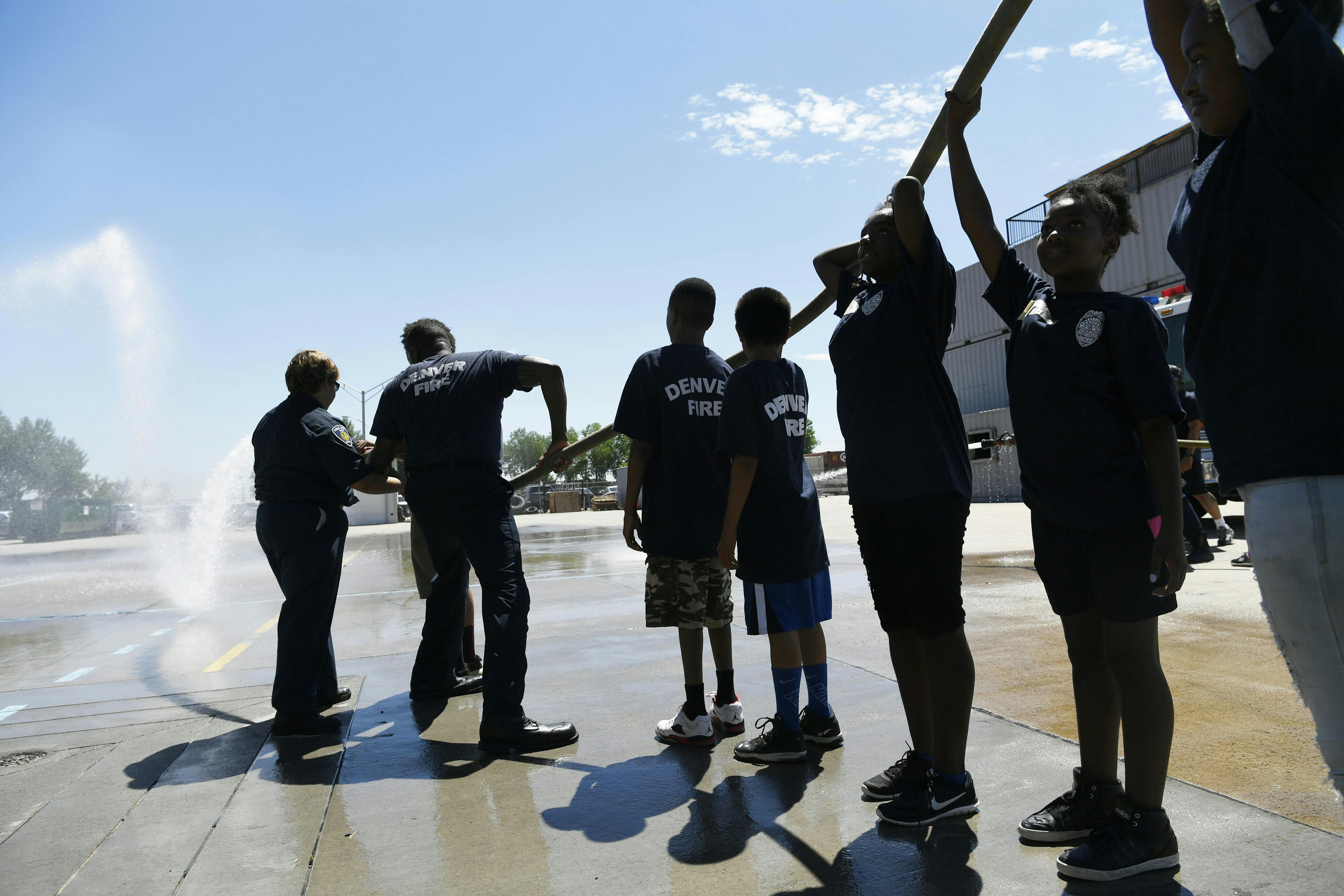 Denver firefighters hosted teens at the training center to introduce them to the fire service.