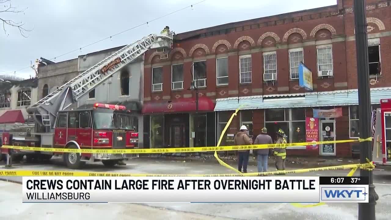 Downtown Williamsburg fire contained after 12-hour battle