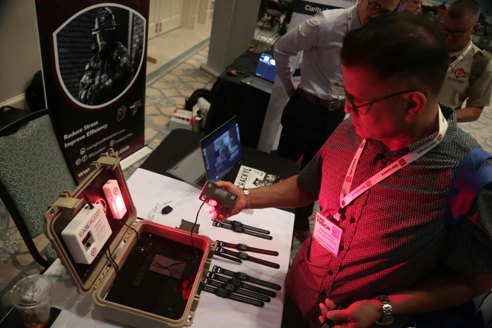 EaseAlert's best selling product is its new BunkAlert device that vibrates underneath the bed of the firefighter to wake them up.