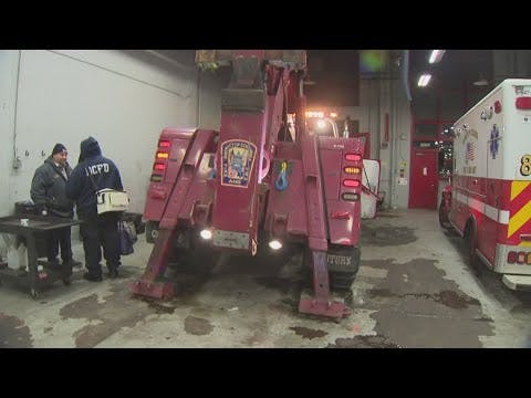 DC Fire & EMS Apparatus Division helps emergency vehicles get unstuck in snowy weather