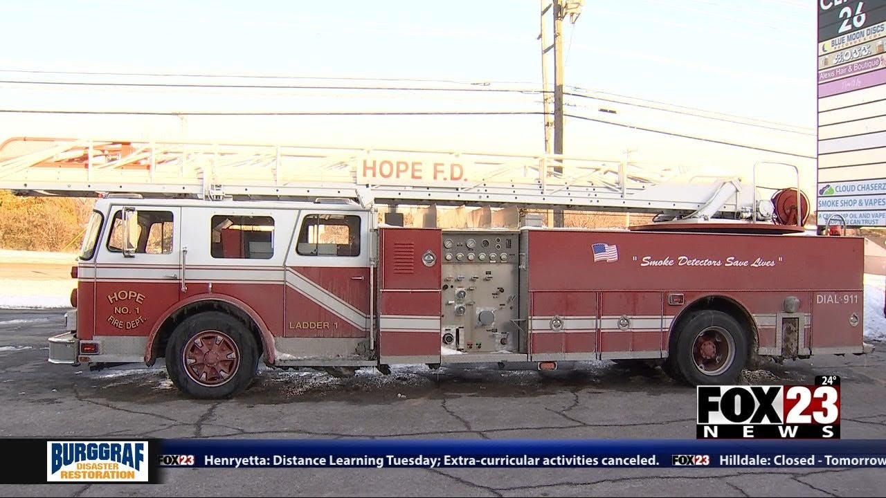 Video: Local business owner helps dozens during winter weather using vintage fire truck