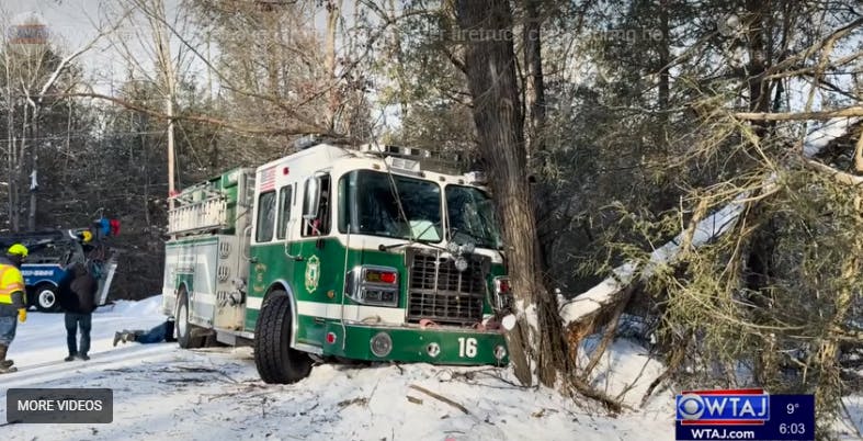 BJW Engine/Tanker Hits Tree
