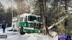 BJW Engine/Tanker Hits Tree