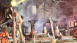 A woman was rescued from this house fire on Jan. 25. A woman was rescued from this house fire on Jan. 25.