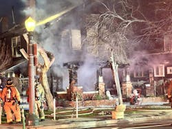 A woman was rescued from this house fire on Jan. 25. A woman was rescued from this house fire on Jan. 25.