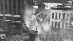 Nine Syracuse firefighters perished in a structure collapse in 1939. Nine Syracuse firefighters perished in a structure collapse in 1939.