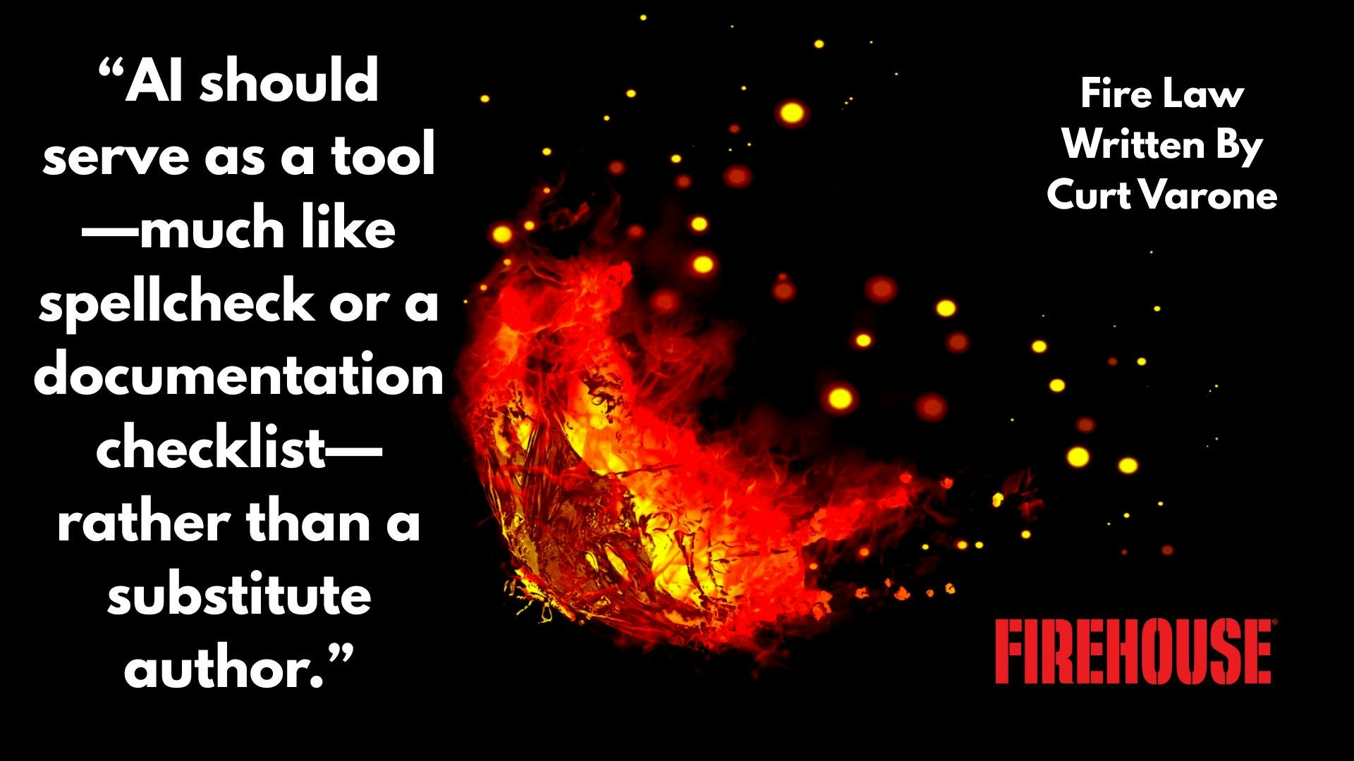 AI and the Integrity of Reports from Fire Departments and EMS Providers