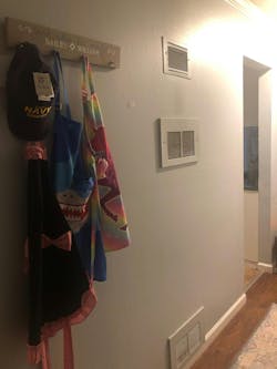 Double-sided gas-fired wall heaters employ vent grates that are attached to the other side of the wall. Double-sided gas-fired wall heaters employ vent grates that are attached to the other side of the wall.