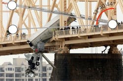 Louisville Firefighters Rescue Driver from Clark Memorial Bridge Louisville Firefighters Rescue Driver from Clark Memorial Bridge