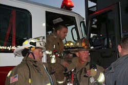 Command teams must work together, with life safety and property conservation as the top priorities. At this multi-alarm condominium fire, the command post was established at the first-due engine based on the ability to see the building and its close proximity to the majority of companies that were operating. This significantly helps with visibility and communications. It also allows others who are on the command team to make a face-to-face for updates on the progress of mitigating the incident. Here, the fireground commander, the operations chief and the safety chief are deciding to call the incident under control. Key benchmarks for that are: water on the fire; fire knocked down; fire under control; and fire is out. Never call “fire under control;” this only intensifies some firefighters letting their guard down in regard to overall safety. Command teams must work together, with life safety and property conservation as the top priorities. At this multi-alarm condominium fire, the command post was established at the first-due engine based on the ability to see the building and its close proximity to the majority of companies that were operating. This significantly helps with visibility and communications. It also allows others who are on the command team to make a face-to-face for updates on the progress of mitigating the incident. Here, the fireground commander, the operations chief and the safety chief are deciding to call the incident under control. Key benchmarks for that are: water on the fire; fire knocked down; fire under control; and fire is out. Never call “fire under control;” this only intensifies some firefighters letting their guard down in regard to overall safety.