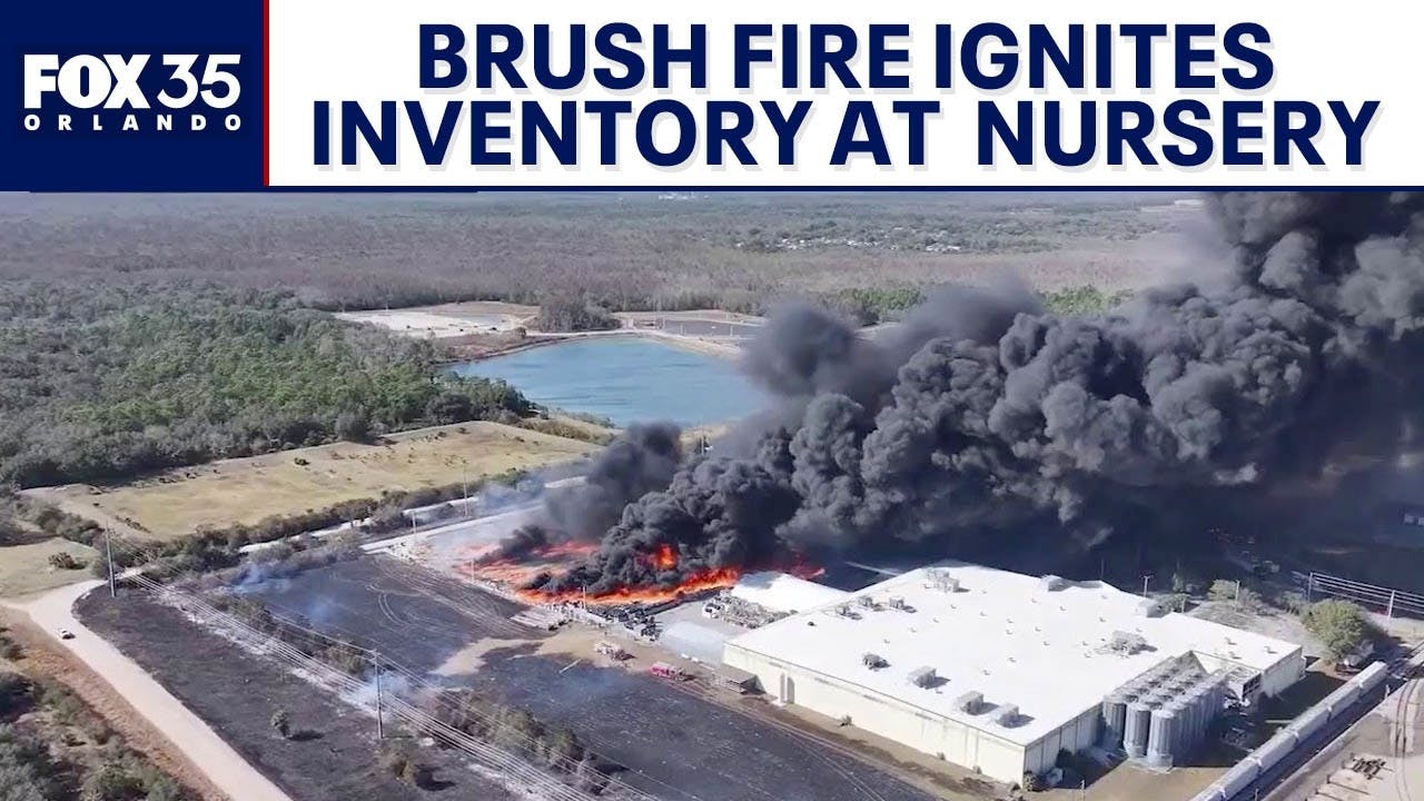 Brush fire ignites plastic inventory at Osceola County nursery