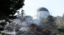 A hillside near Griffith Observatory caught fire in 2022. A hillside near Griffith Observatory caught fire in 2022.