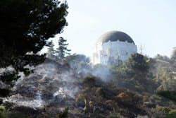 A hillside near Griffith Observatory caught fire in 2022. A hillside near Griffith Observatory caught fire in 2022.