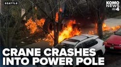 Seattle Fire Department responds after lift crashes into power line in Queen Anne Seattle Fire Department responds after lift crashes into power line in Queen Anne