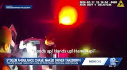 Naked man steals ambulance in Wisconsin, leading police on wild chase Naked man steals ambulance in Wisconsin, leading police on wild chase