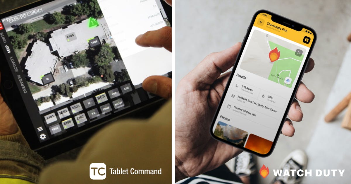 Tablet Command and Watch Duty Partnership to Accelerate Trusted Public Safety Information Sharing During Emergencies