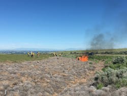 Local, state and federal firefighters perform prescribed fire for vegetation management in renewable energy fields prior to primary fire season in southeast Idaho. Decreasing tumble weeds prior to fire season decreases the threat of significant wildfire growth and provides training, and interagency cooperation. Local, state and federal firefighters perform prescribed fire for vegetation management in renewable energy fields prior to primary fire season in southeast Idaho. Decreasing tumble weeds prior to fire season decreases the threat of significant wildfire growth and provides training, and interagency cooperation.