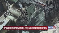 Update on recovery facing four volunteer firefighters Update on recovery facing four volunteer firefighters