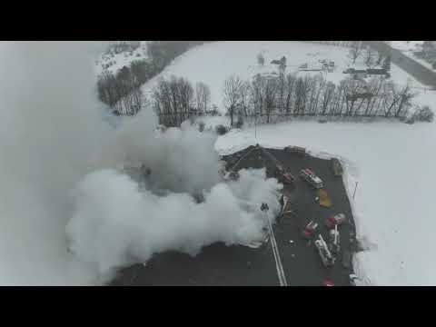 Drone video shows the aftermath of explosion that destroyed Boonville church