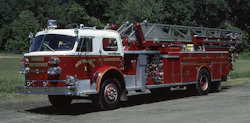 Back in the day, quints utilized the same chassis configuration as non-quint units. This 1971 American LaFrance 85-foot vehicle once served the Congers, NY, Fire Department. The rig carried a 1,250-gpm pump and a 300-gallon tank. Back in the day, quints utilized the same chassis configuration as non-quint units. This 1971 American LaFrance 85-foot vehicle once served the Congers, NY, Fire Department. The rig carried a 1,250-gpm pump and a 300-gallon tank.
