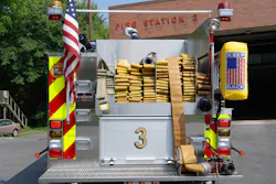 At one time, Syracuse Fire Department Engine 3 was assigned a Sutphen Monarch pumper that was built with a stainless-steel body, a 500-gallon tank, full-depth body compartments on the left side and standard-height right-side compartments. The rear step was 20 inches deep and provided a full-width grip strut nonslip insert. At one time, Syracuse Fire Department Engine 3 was assigned a Sutphen Monarch pumper that was built with a stainless-steel body, a 500-gallon tank, full-depth body compartments on the left side and standard-height right-side compartments. The rear step was 20 inches deep and provided a full-width grip strut nonslip insert.