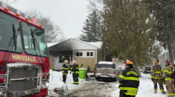 Volunteer firefighters operate at a recent house fire in Salina.