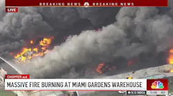 Massive Five-Alarm Blaze Battled by Miami-Dade Firefighters