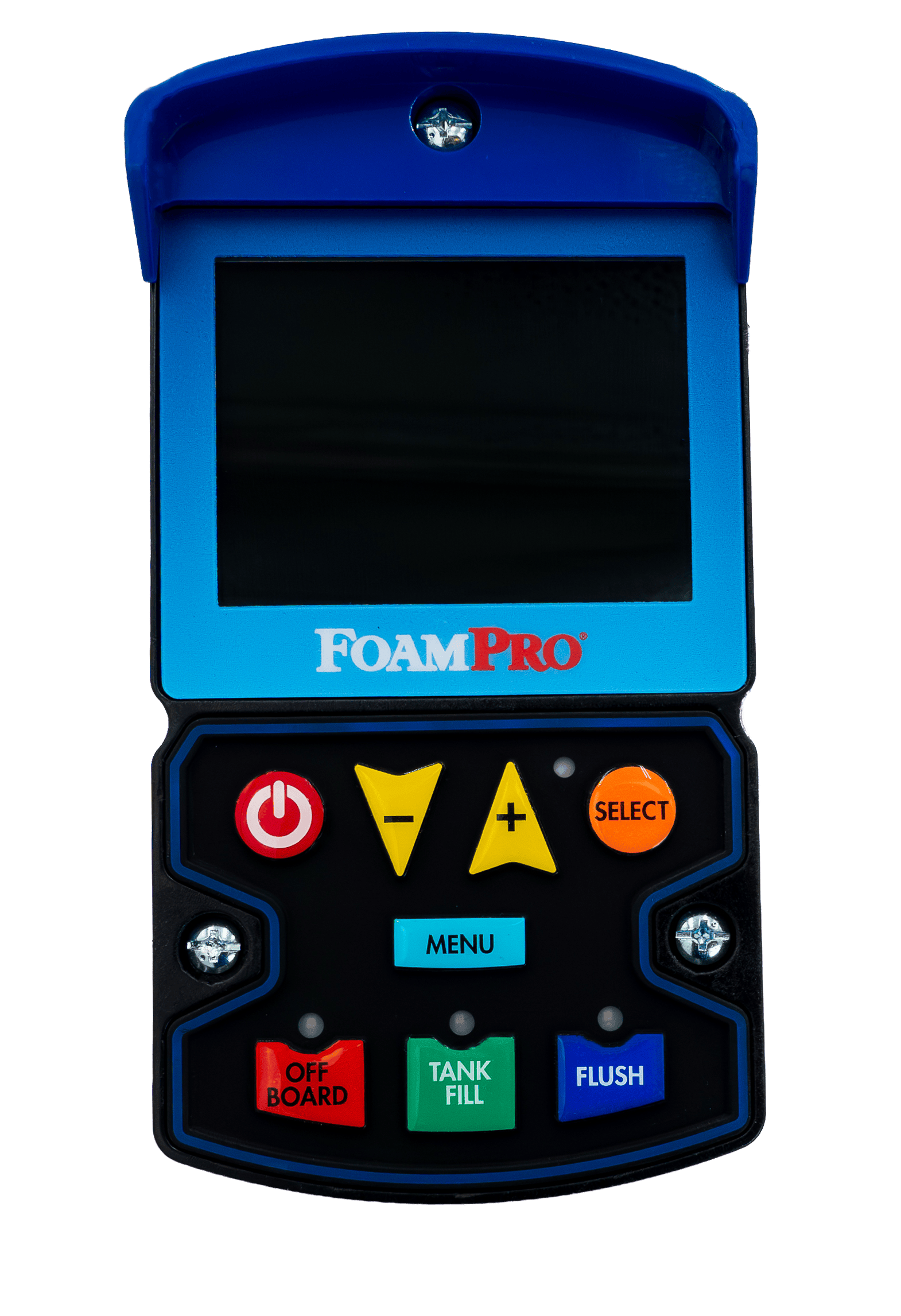 Left: One of the three levels of controller for Fire Research Corporation&rsquo;s new FoamPro 2000 Series direct-injection foam system. The controllers vary based on options that are selected. Right: Pump that has foam fill integral to the system.