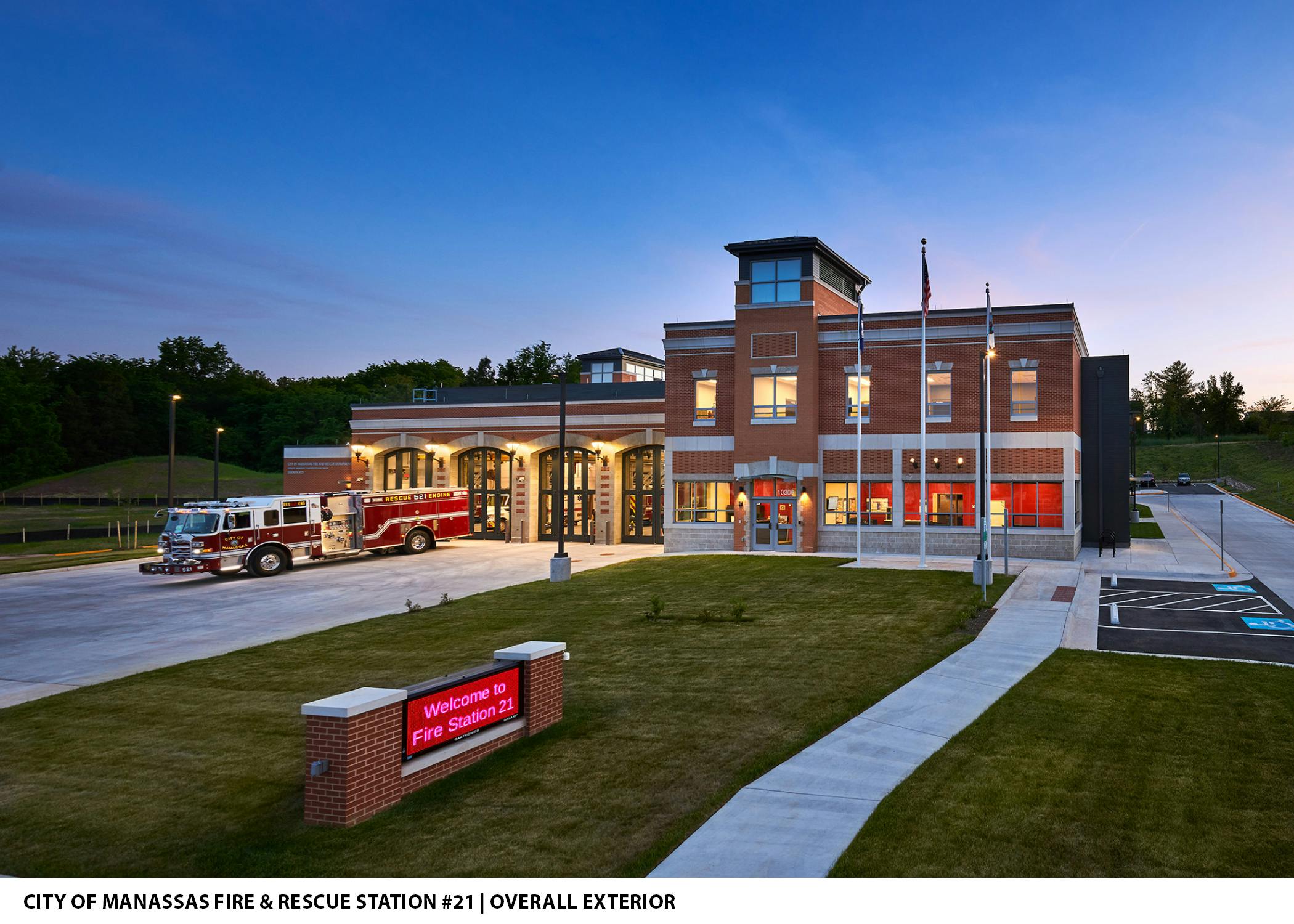 Station Design Awards - Manassas, VA, Fire & Rescue Station #21 - Samaha Associates