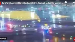Watch: Jet Strikes Fire Vehicle on LaGuardia Airport Runway