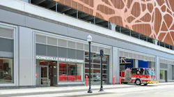 The Somerville, MA, Fire Department’s Assembly Fire Station is integrated into the city’s Xmbly parking garage/retail space property. Focused attention on fine-tuning the developer’s original proposal, meeting Risk Category IV requirements, and smart placement of spaces that are provided with daylighting were among key architectural and construction parameters. The Somerville, MA, Fire Department’s Assembly Fire Station is integrated into the city’s Xmbly parking garage/retail space property. Focused attention on fine-tuning the developer’s original proposal, meeting Risk Category IV requirements, and smart placement of spaces that are provided with daylighting were among key architectural and construction parameters.