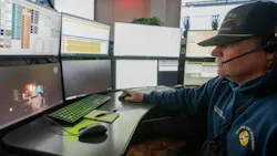 Fort Worth Fire Lt. Jake Pannell watches a live video from the scene of an apartment fire on the city's east side. While Fort Worth call takers are on the line with 9-1-1 callers, they can request them to stream live video so dispatchers can provide better fireground intelligence. Fort Worth Fire Lt. Jake Pannell watches a live video from the scene of an apartment fire on the city's east side. While Fort Worth call takers are on the line with 9-1-1 callers, they can request them to stream live video so dispatchers can provide better fireground intelligence.