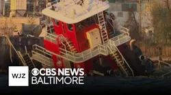 Tugboat sinks in Curtis Creek Tugboat sinks in Curtis Creek