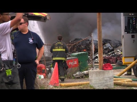 Electric car battery caused massive fire, damaging 100 cars at St