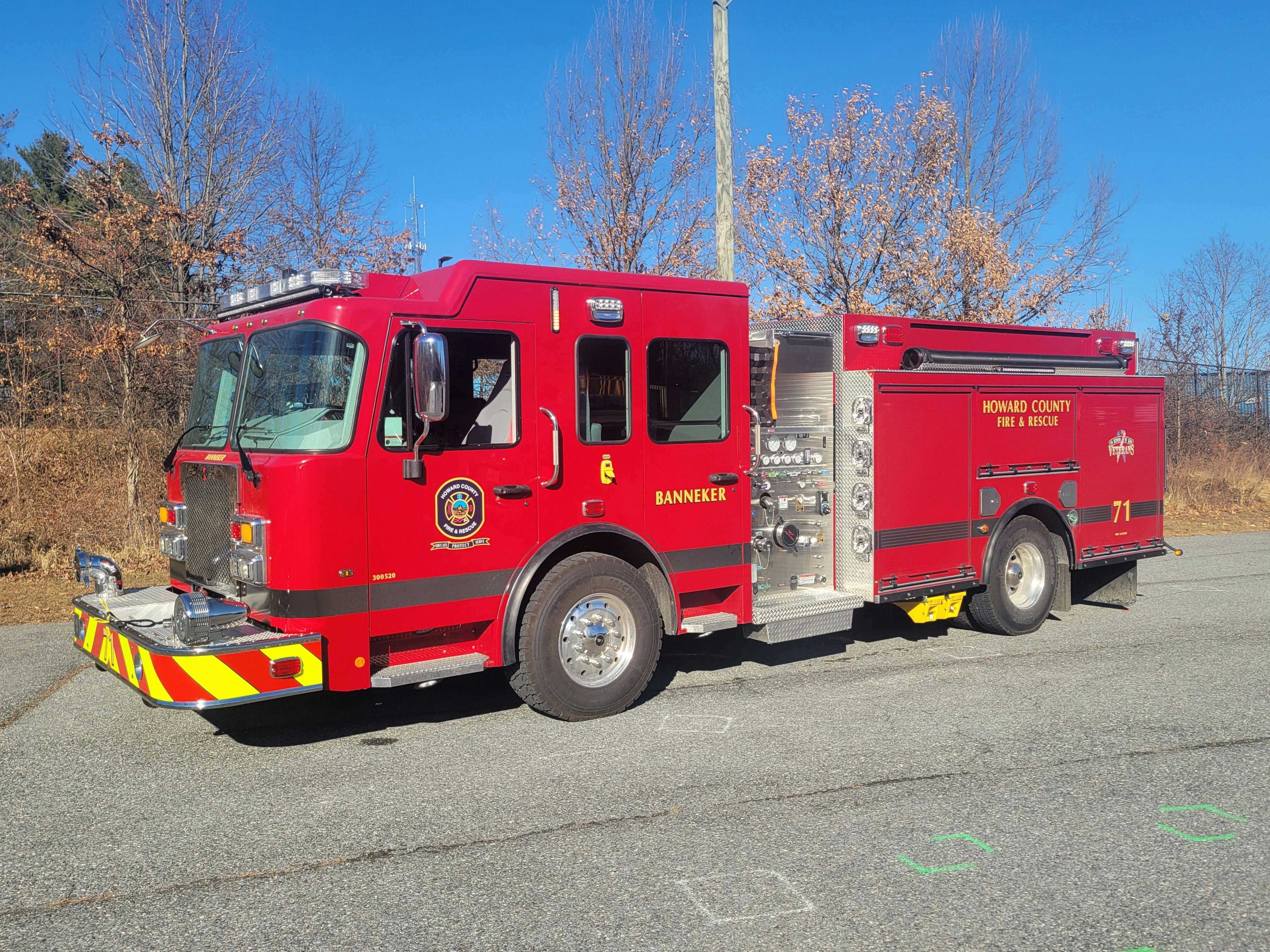 Engine 71 of the Howard County, MD, Department of Fire and Rescue Services (HCDFRS) is assigned one of three 2025 Spartan 1,500-gpm pumpers that were built by Fouts Fire. It&rsquo;s equipped with a 1,000-gallon tank and has an overall length of just over 32 feet.
