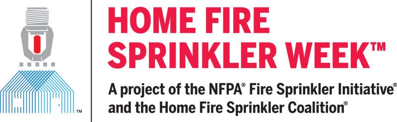 Home Fire Sprinkler Week 2026 Announced