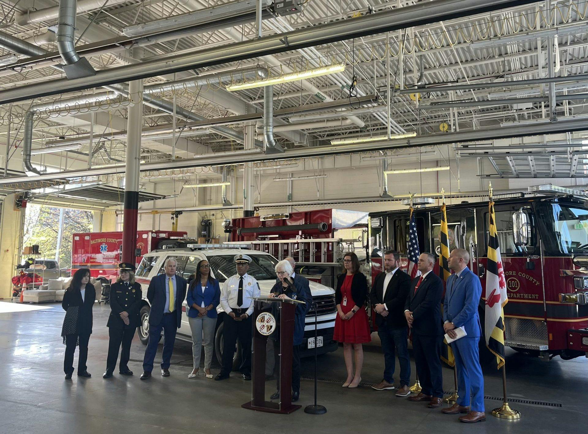 The proposed fiscal 2027 budget includes over $3 million to hire 12 additional battalion chiefs for Baltimore County's Fire Department.